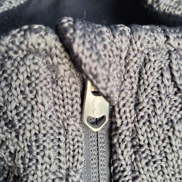 Spyder Major Cable Gray Fleece Lined Full Zip Stryke Sweater Jacket Size XL - Picture 9 of 16
